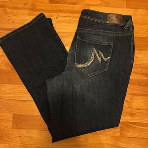 Maurices Boot Cut Blue Jeans with Signature Stitch